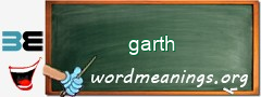 WordMeaning blackboard for garth